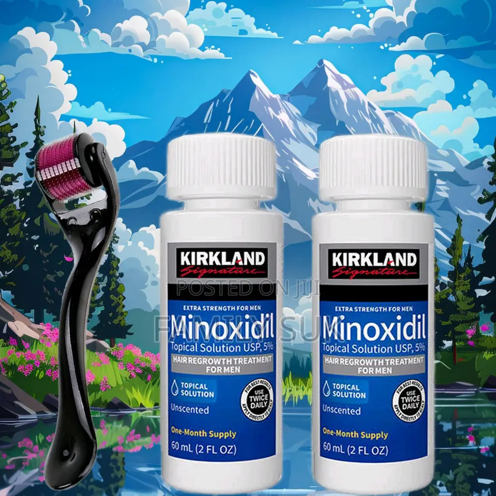 Minoxidil With Derma Roller Bundle