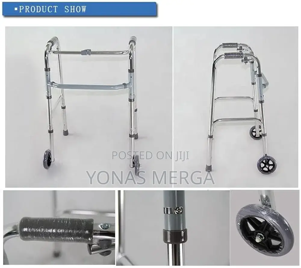 Walker Probasics Aluminum Two-Button Release Folding Walker