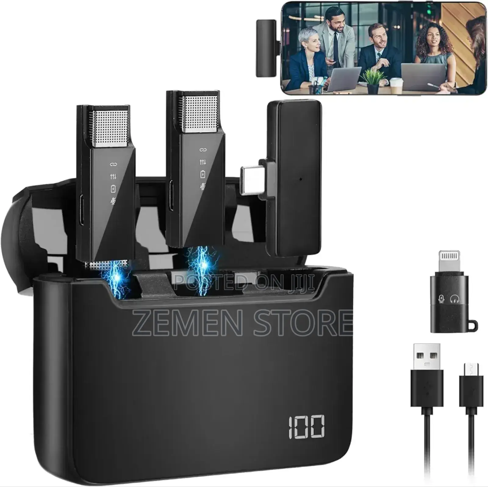 2in1 Green Lion Microphone ገመድ አልባ ማይክሮፎን ከፍተኛ የድምፅ ጥራት