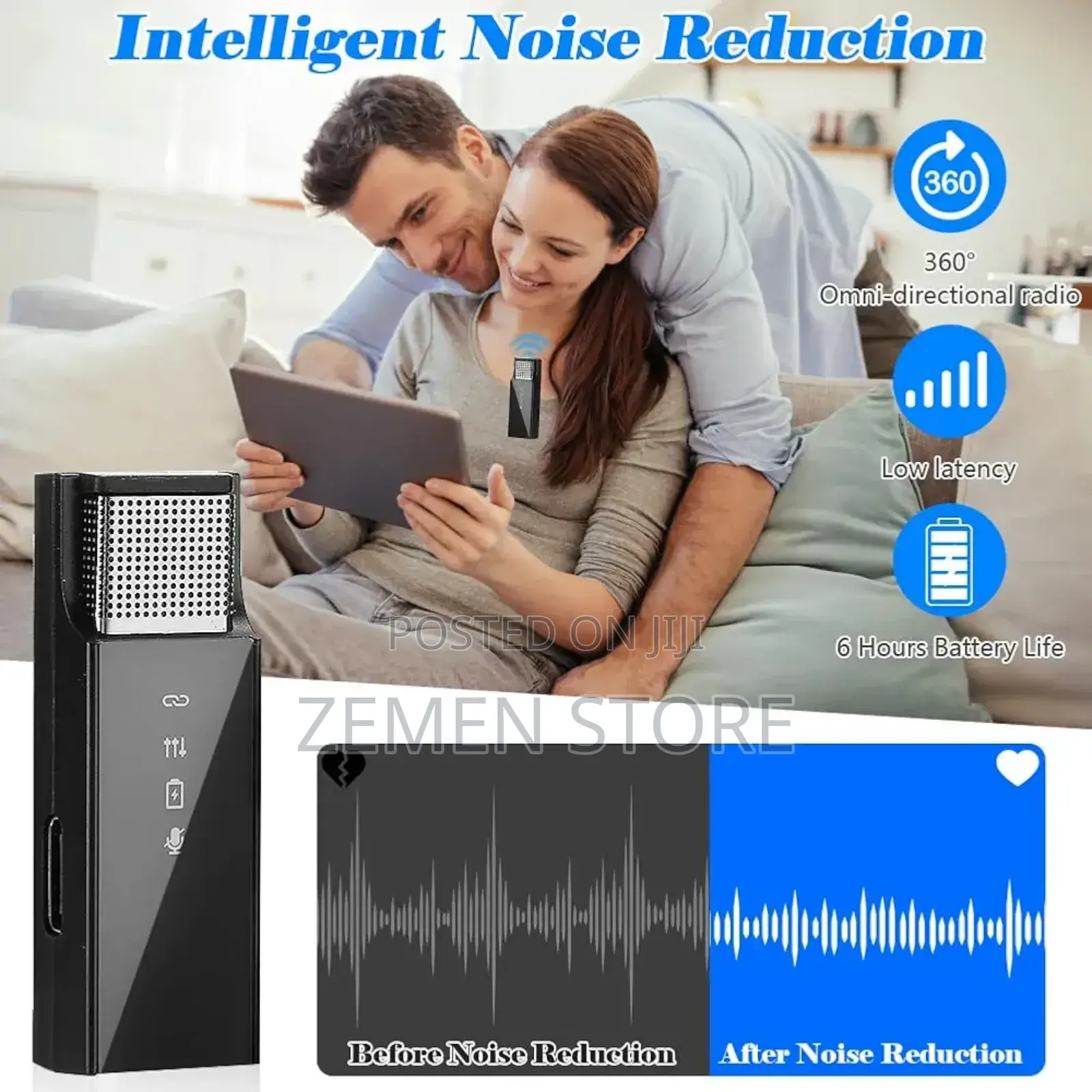 2in1 Green Lion Microphone ገመድ አልባ ማይክሮፎን ከፍተኛ የድምፅ ጥራት