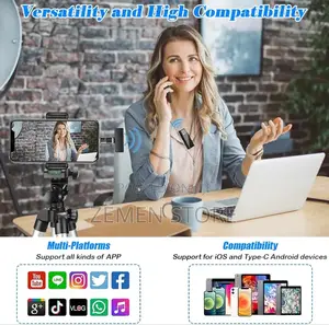 2in1 Green Lion Microphone ገመድ አልባ ማይክሮፎን ከፍተኛ የድምፅ ጥራት