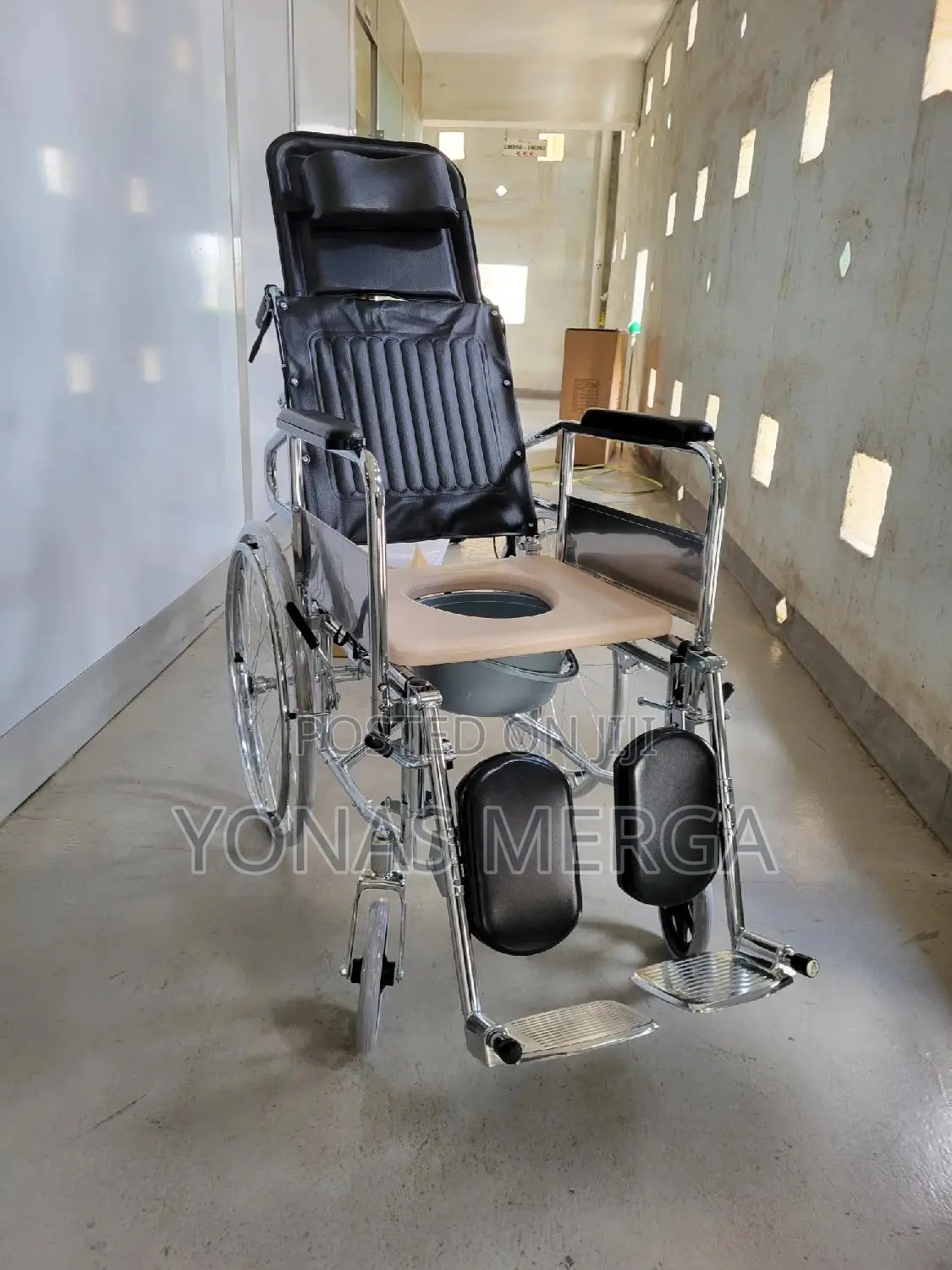 Wheelchair Self Propelled Portable Folding Chrome Frame 809B