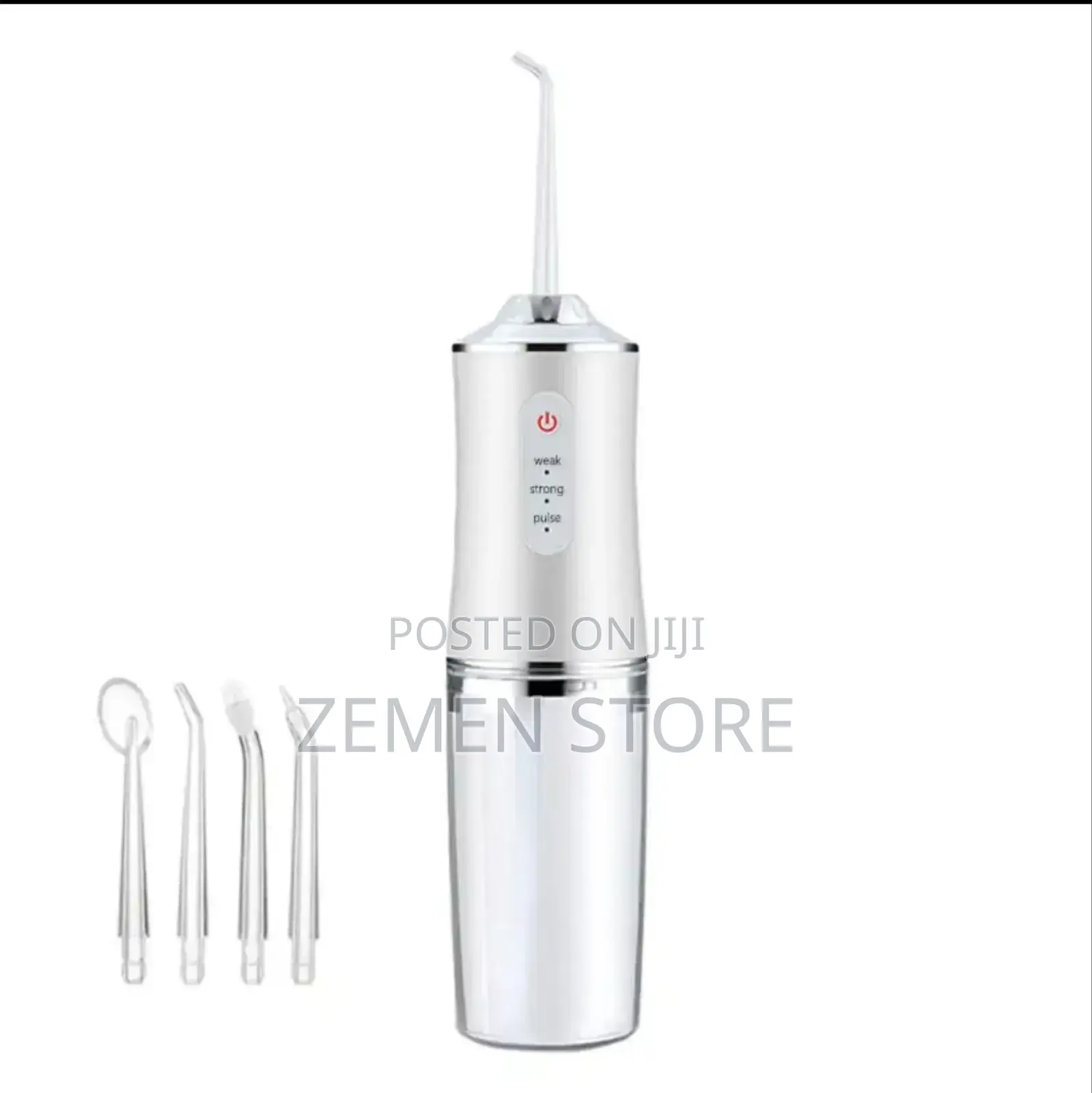 ውሃ ወይም ሌላ ፈሳሽ የጥርስ ማጽጃ በመጠቀም ማጽዳት የሚችል Dental Flosser