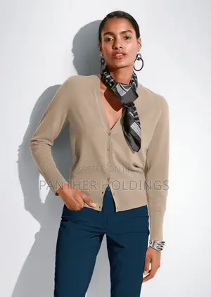 Stretch Viscose Cardigan v- Sweaters With Top 55% Silk, 25% Cotton