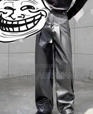 Photo - Leather Baggy Jeans