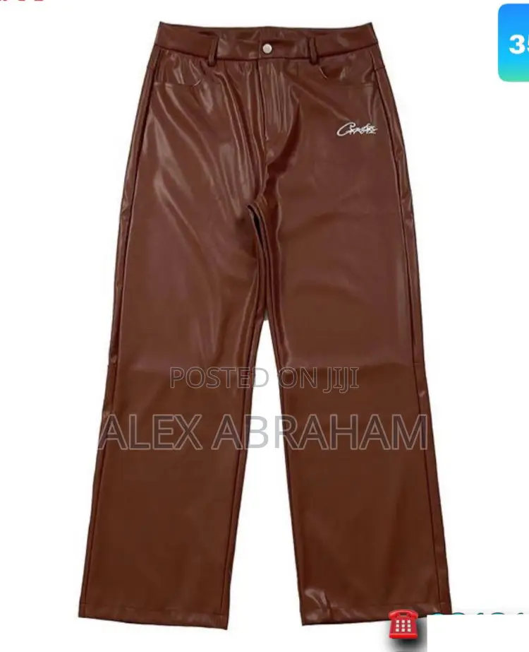 2024 Leather Baggy Pants