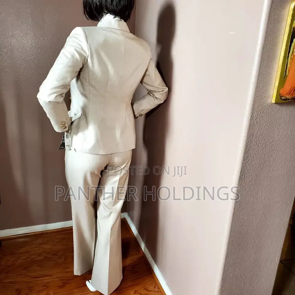 Kasper Beige Wide Leg Pants Suit , Runs Large