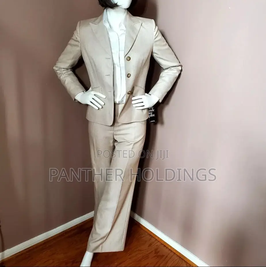 Kasper Beige Wide Leg Pants Suit , Runs Large