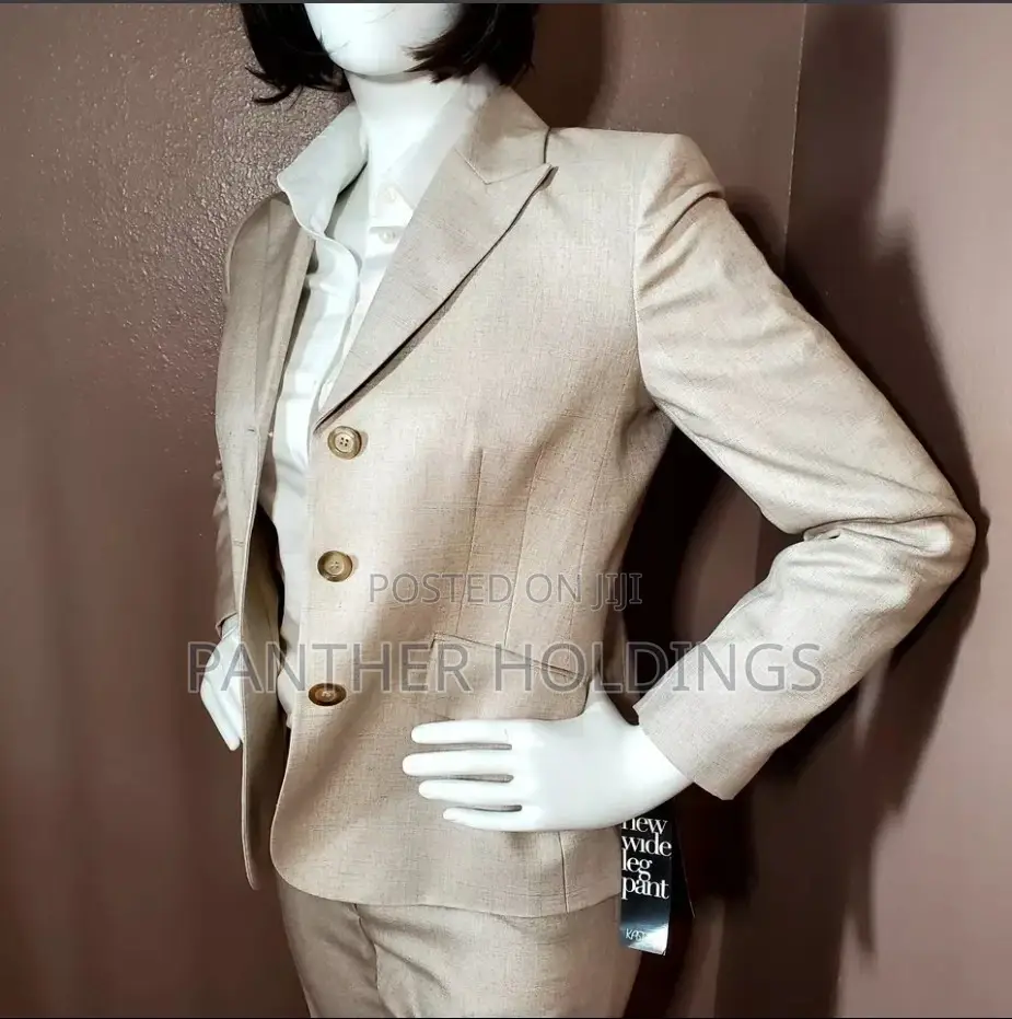Kasper Beige Wide Leg Pants Suit , Runs Large