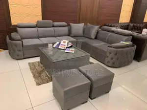Exquisite L Shape Sofa Sets With Table and Two Boxes.