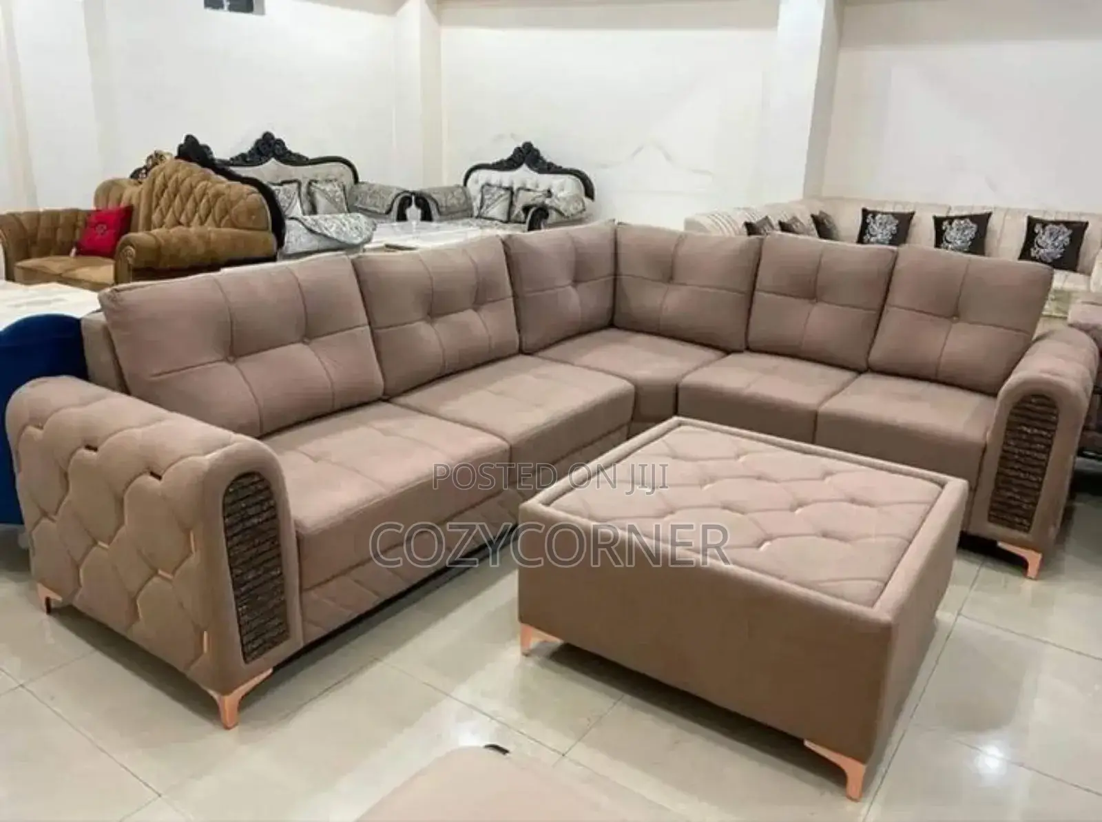 Tranquil L Shape Sofa Set With Table.