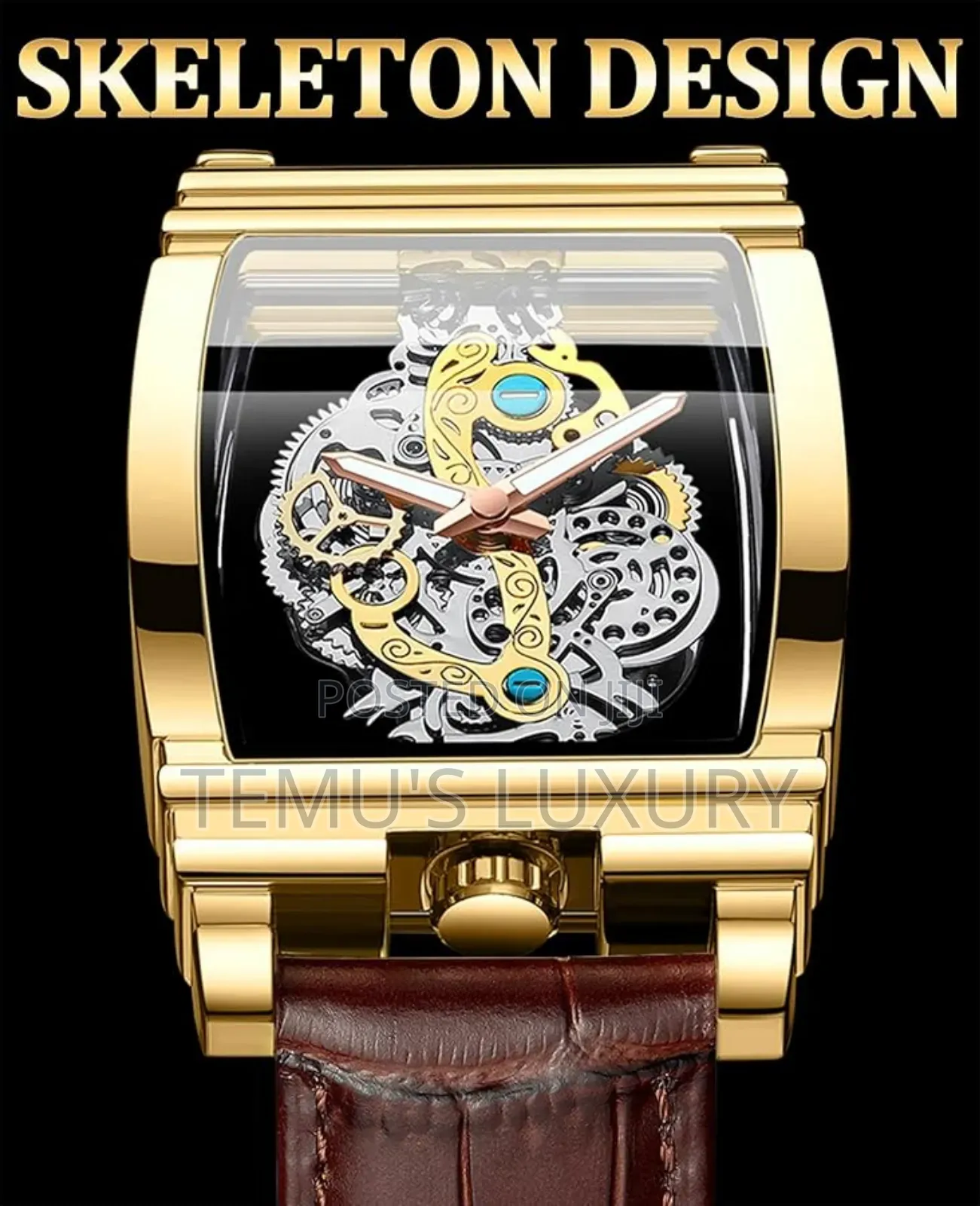 Binbond New Wine Barrel Double-Sided Quartz Mens Watch