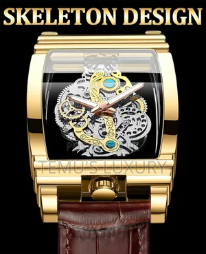 Binbond New Wine Barrel Double-Sided Quartz Mens Watch