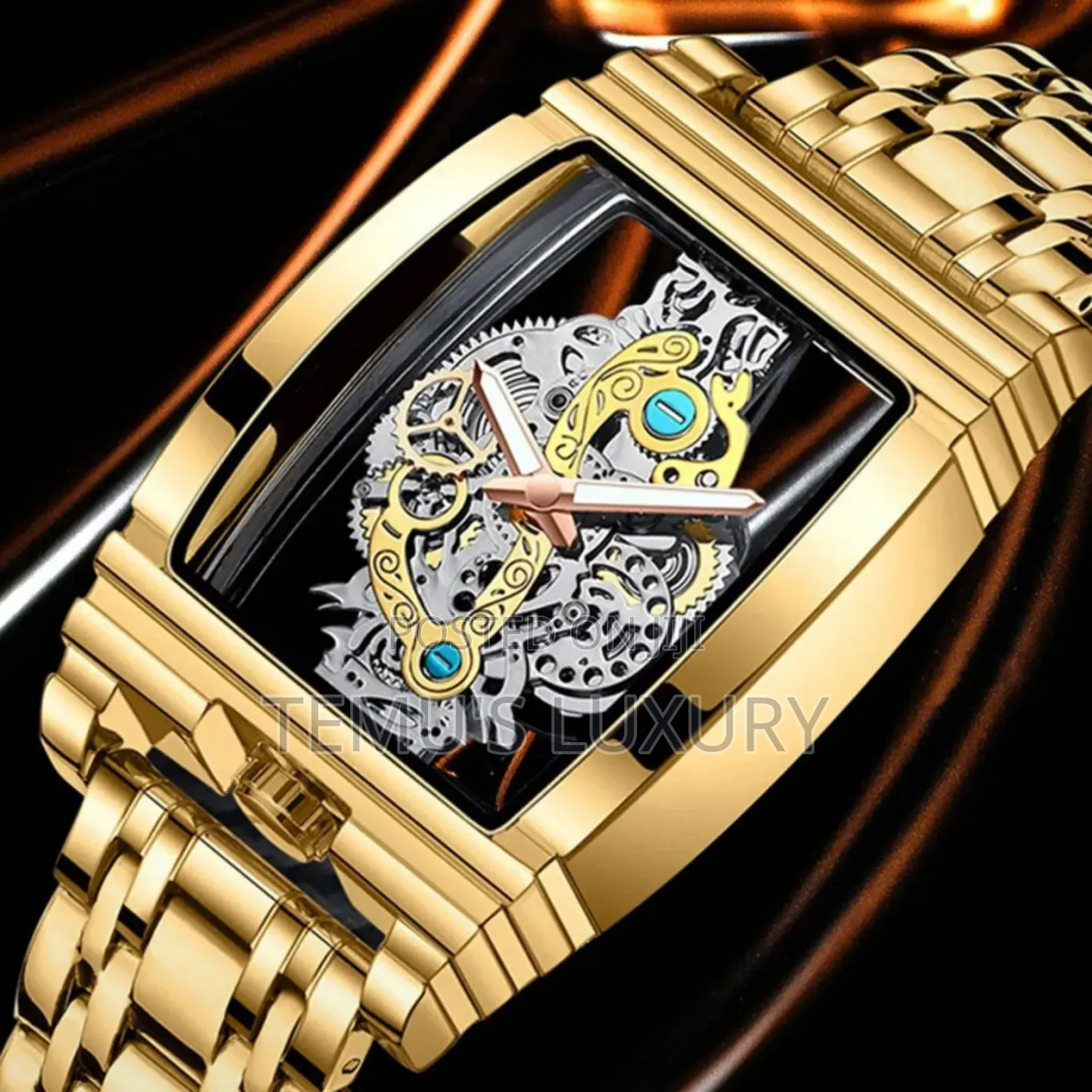 Binbond New Wine Barrel Double-Sided Business Mens Watch