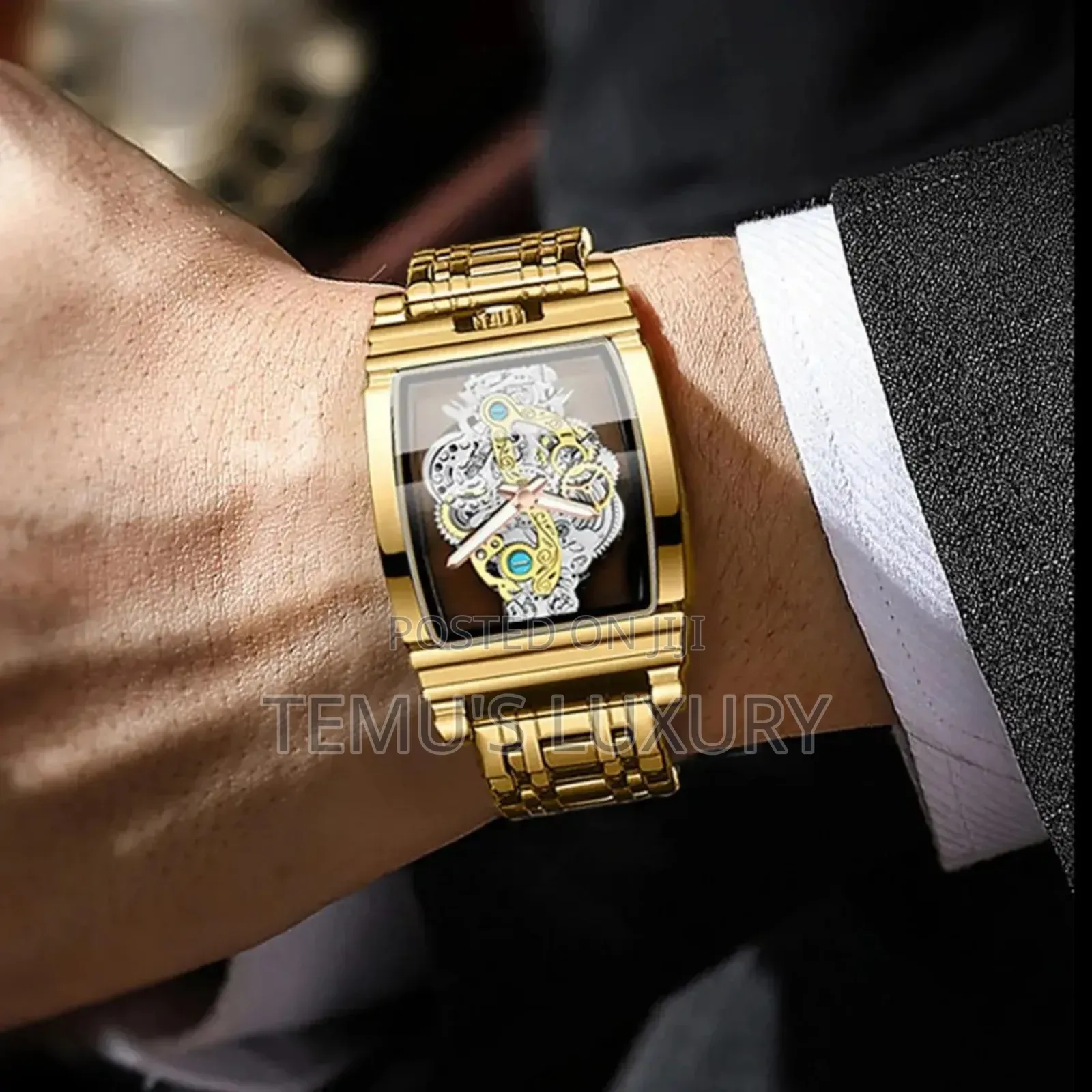 Binbond New Wine Barrel Double-Sided Business Mens Watch