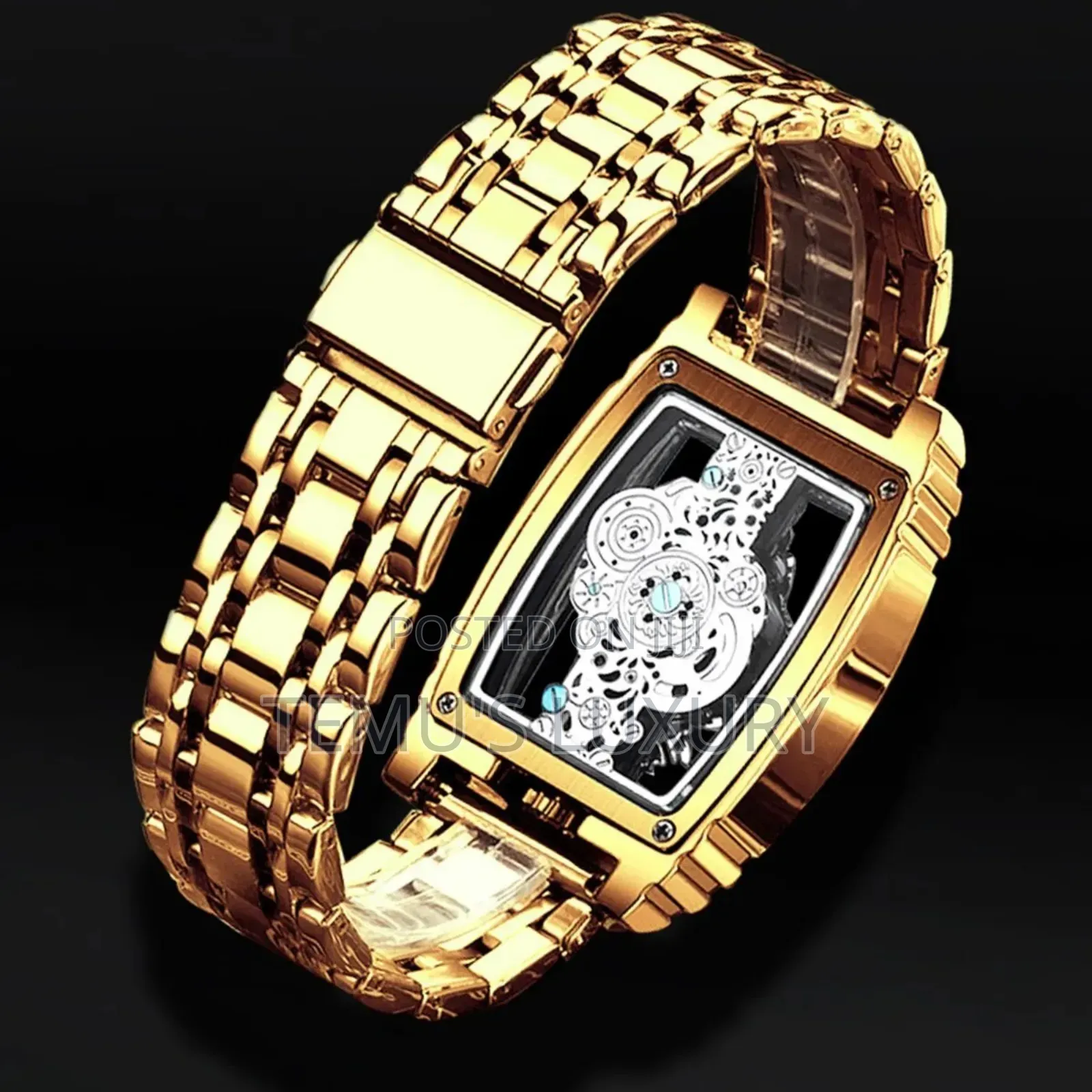 Binbond New Wine Barrel Double-Sided Business Mens Watch