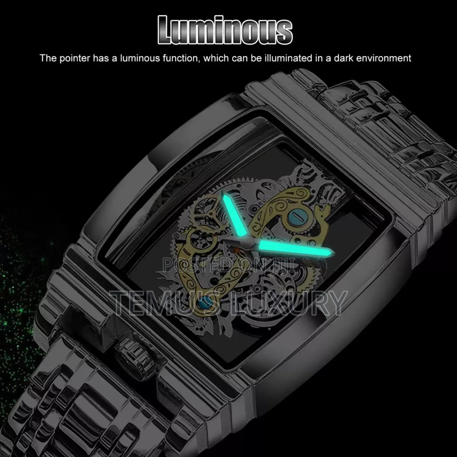 Binbond New Wine Barrel Double-Sided Business Mens Watch