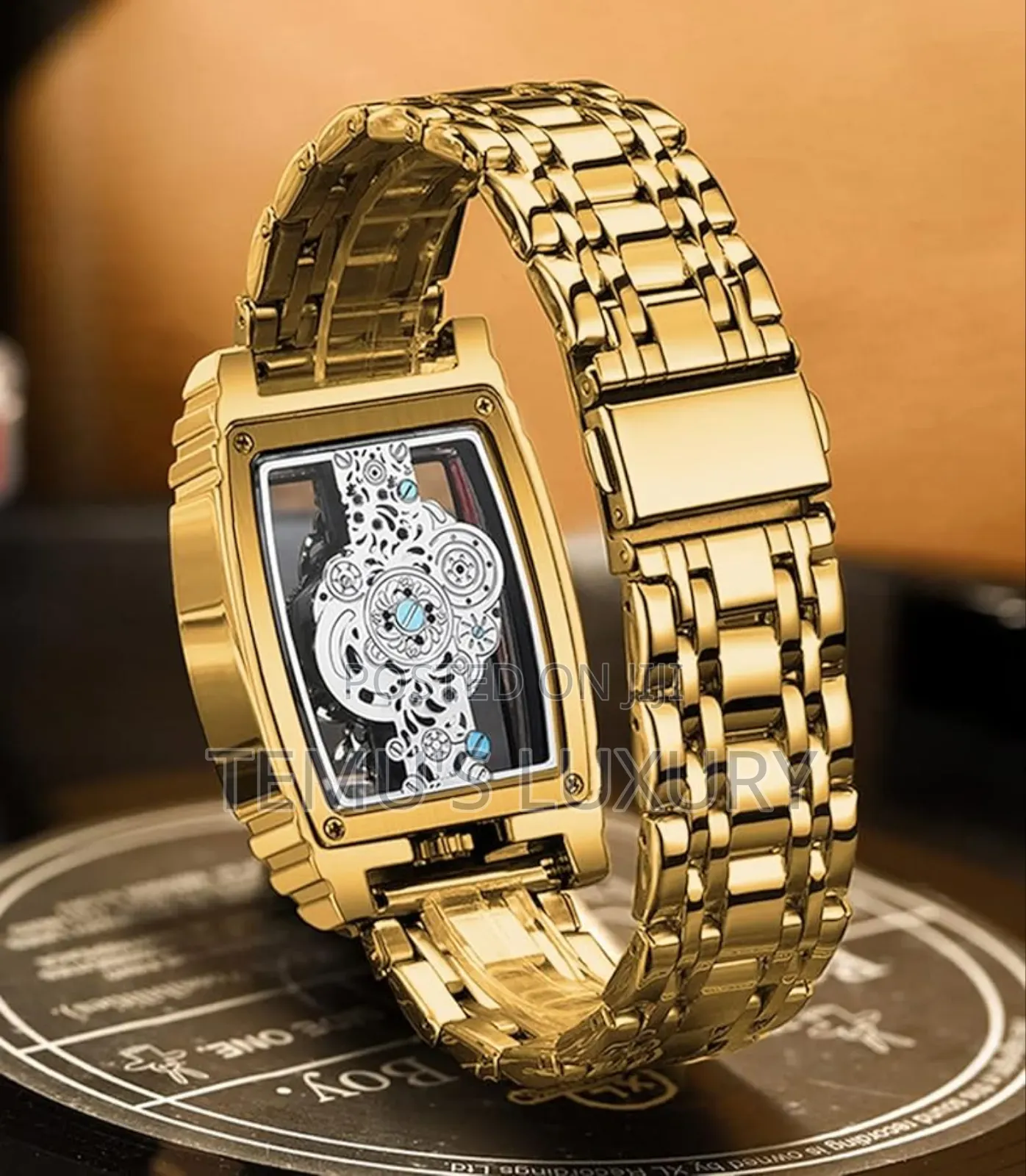 Binbond Hollow Skeleton Design Men's Quartz Watch