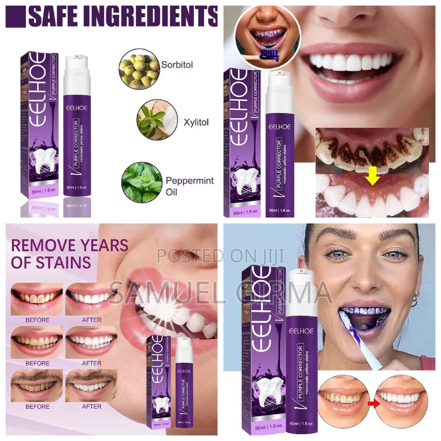  Eelhoe Purple Tooth Whitening Paste
