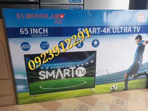 Eurosolar 65 Inch TV Double Glass Smart Uhd TV