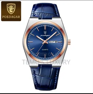 POEDAGAR Luxury Quartz Mens Wristwatch Stainless
