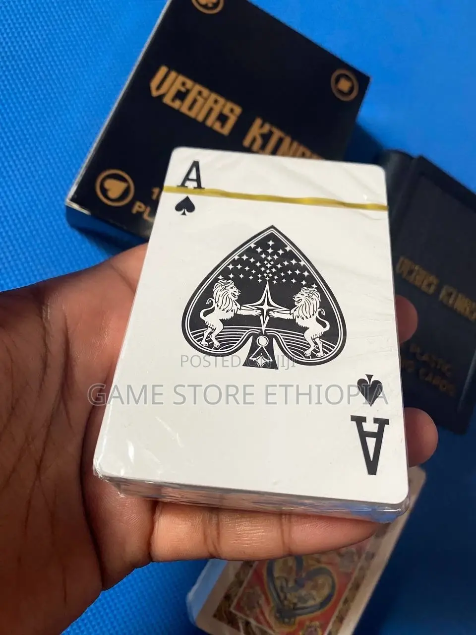 Washable Plastic Playing Cards Vegas King. ፕላስቲክ የሚታጠብ ካርታ