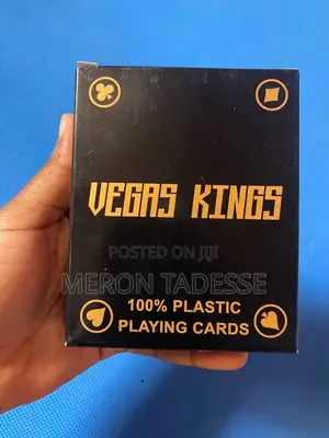 Washable Plastic Playing Cards Vegas King. ፕላስቲክ የሚታጠብ ካርታ