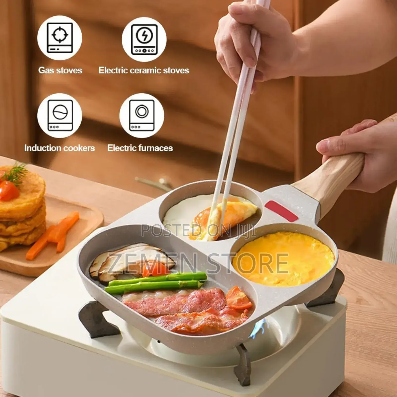 Non-Stick High Quality 3 Hole Pan