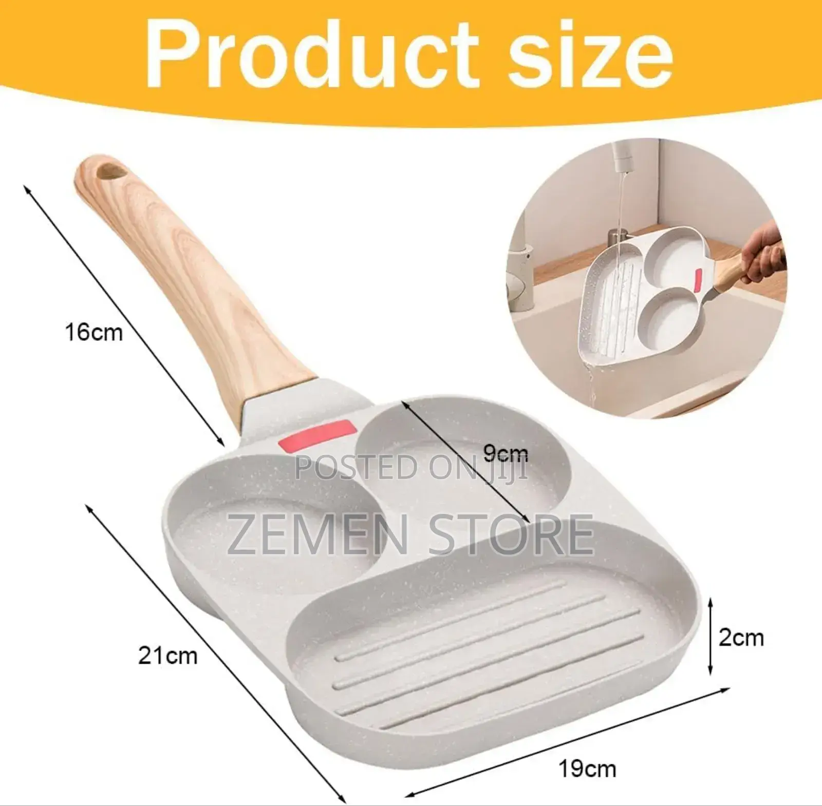 Non-Stick High Quality 3 Hole Pan