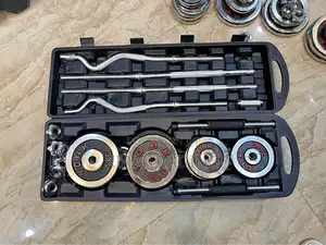 Photo - Adjustable Dumbbell With Barbell 55kg With Bag