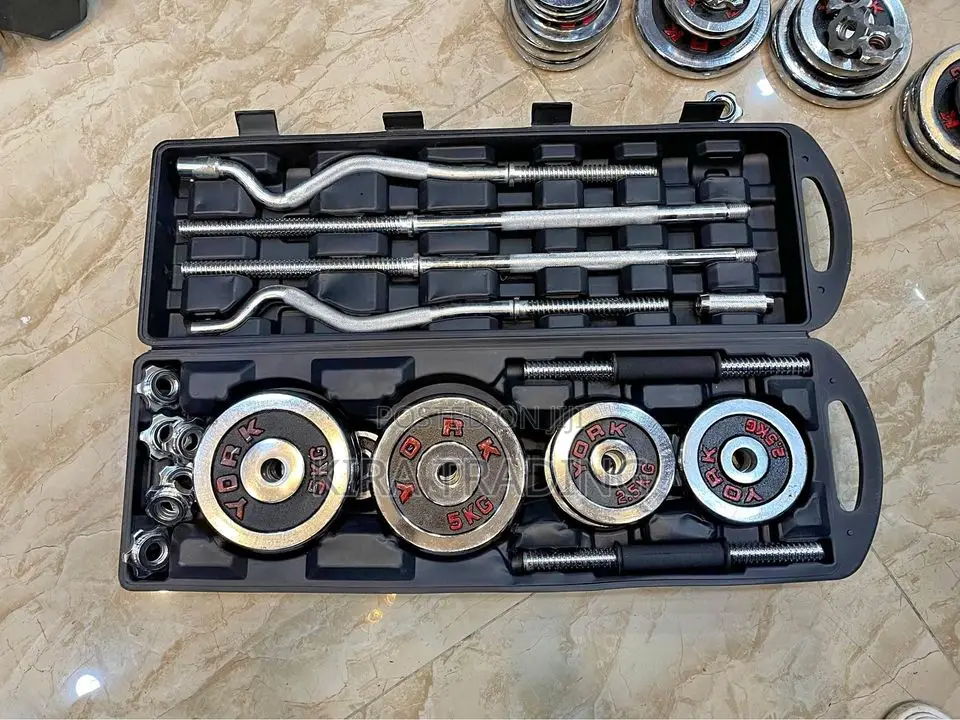 Adjustable Dumbbell With Barbell 55kg With Bag