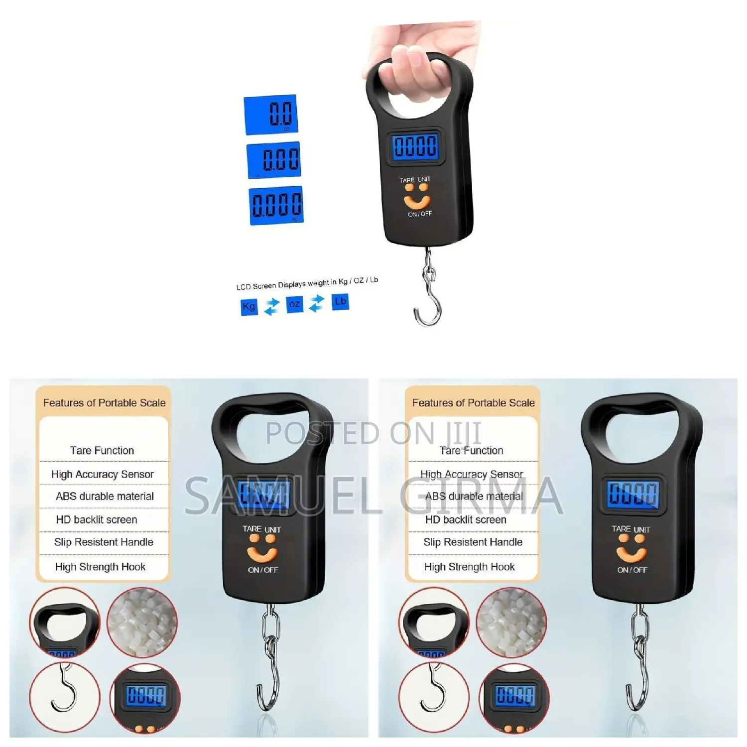 Portable Electronic Scale
ዘመናዊ በኤሌክትሮኒክስ የሚሰራ ሚዛን