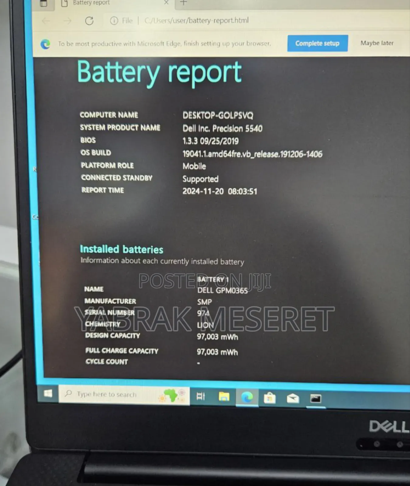 New Laptop Dell Precision 15 M3510 16GB Intel Core I9 SSD 512GB