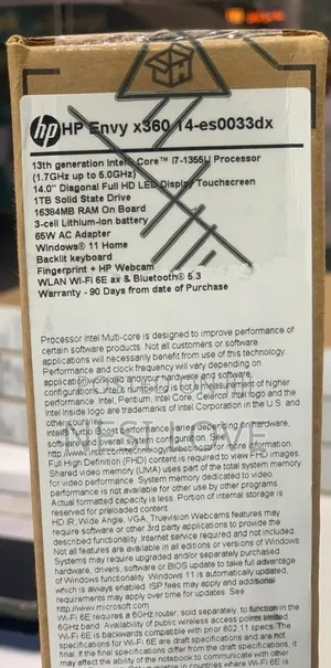 New Laptop HP Envy X360 16GB Intel Core I7 SSD 1T