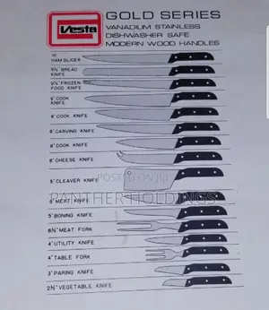 Made in Japan Vesta Gold Series Vanadium Stainless Knife Set