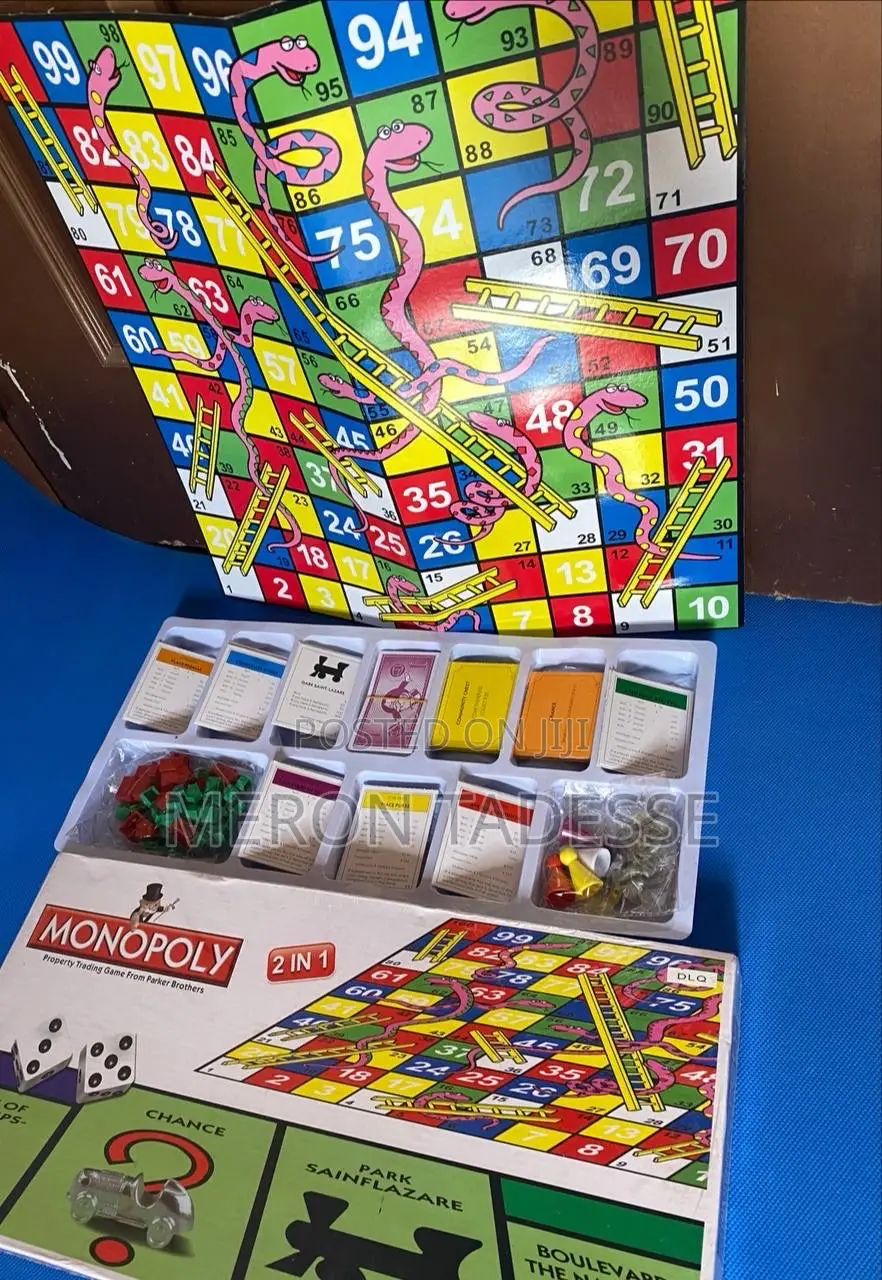 ሞኖፓሊ Monopoly Property Game + Snakes Ladders Adventures !