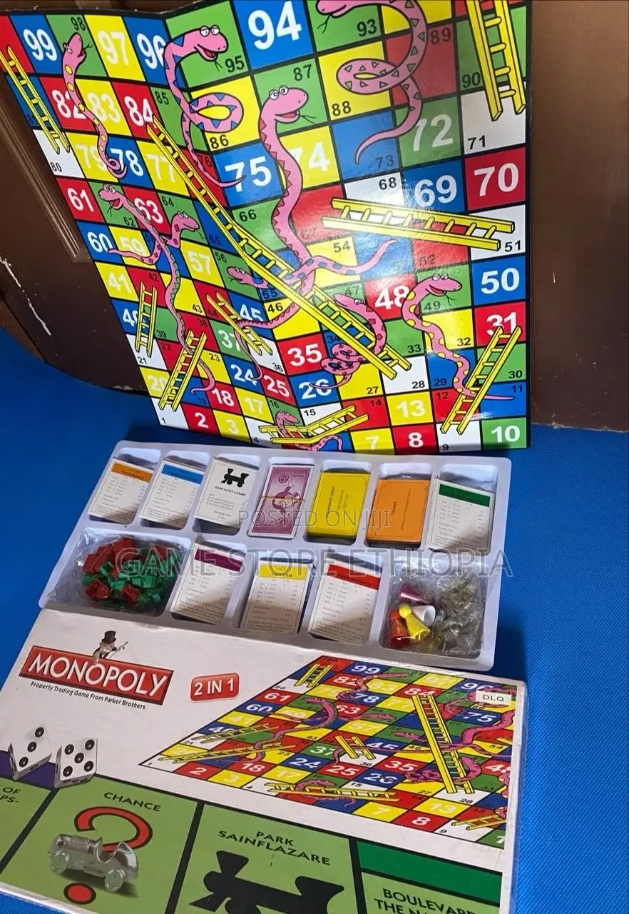 ሞኖፓሊ Monopoly Property Game + Snakes Ladders Adventures !