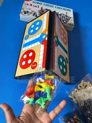 Photo - ሉዶ + ቼስ + ዳማ Ludo 3-in-1 Ludo, Checkers, and Chess,