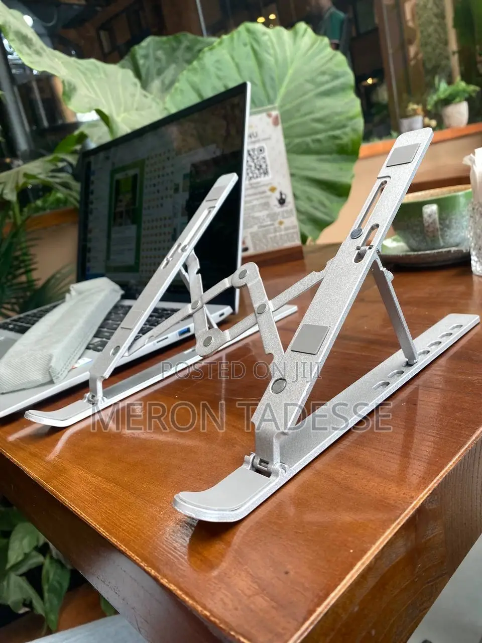 Laptop Stand ላፕቶፕ ማስቀመጫ Work Smart! Call