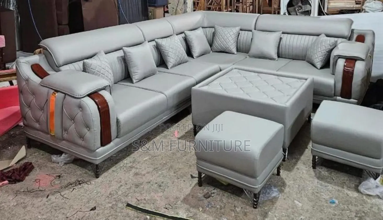 Glamorous L Shape Sofa Set With Premium Quality