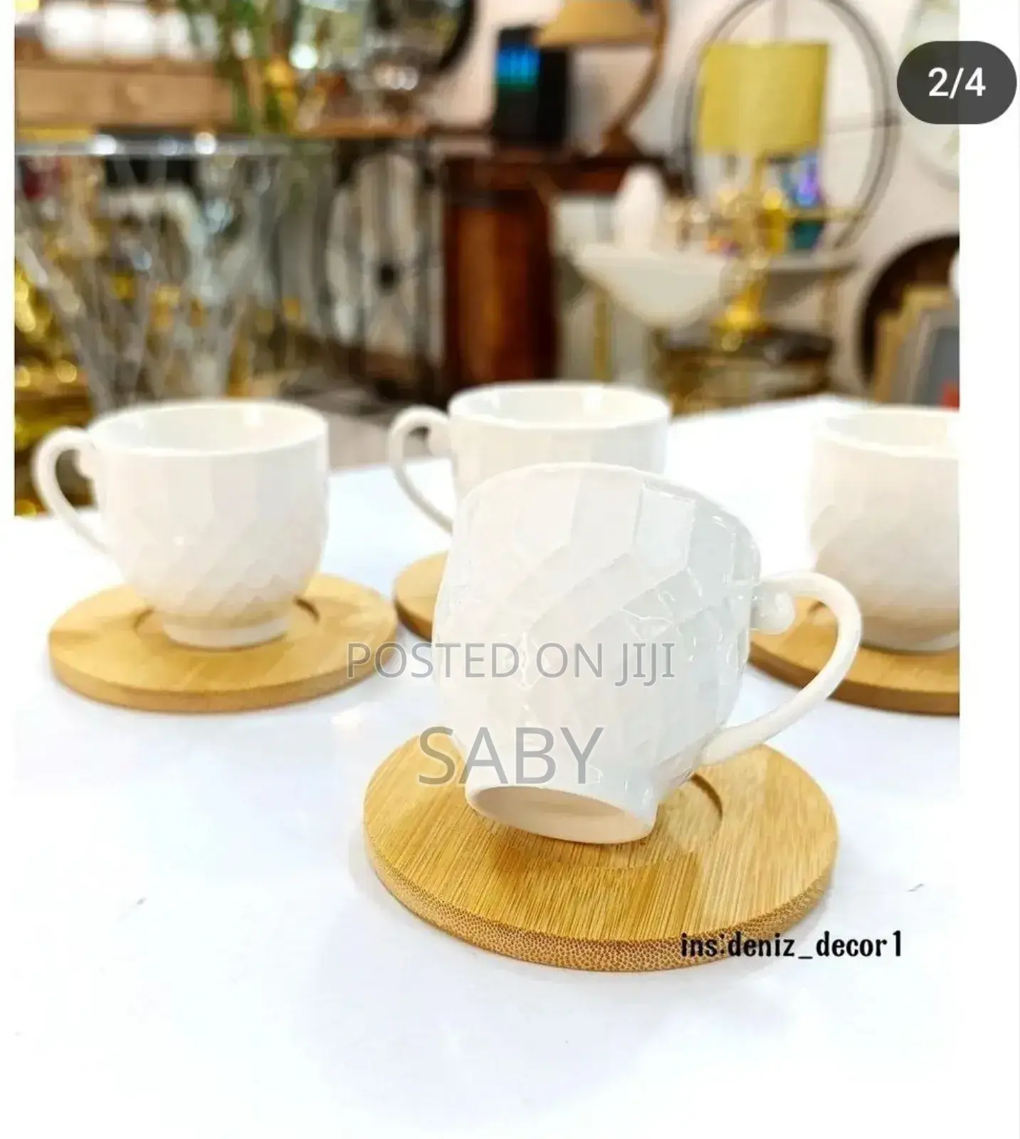 አዲስ 6 የቡና ስኒ ከነማስቀመጪያቸዉ