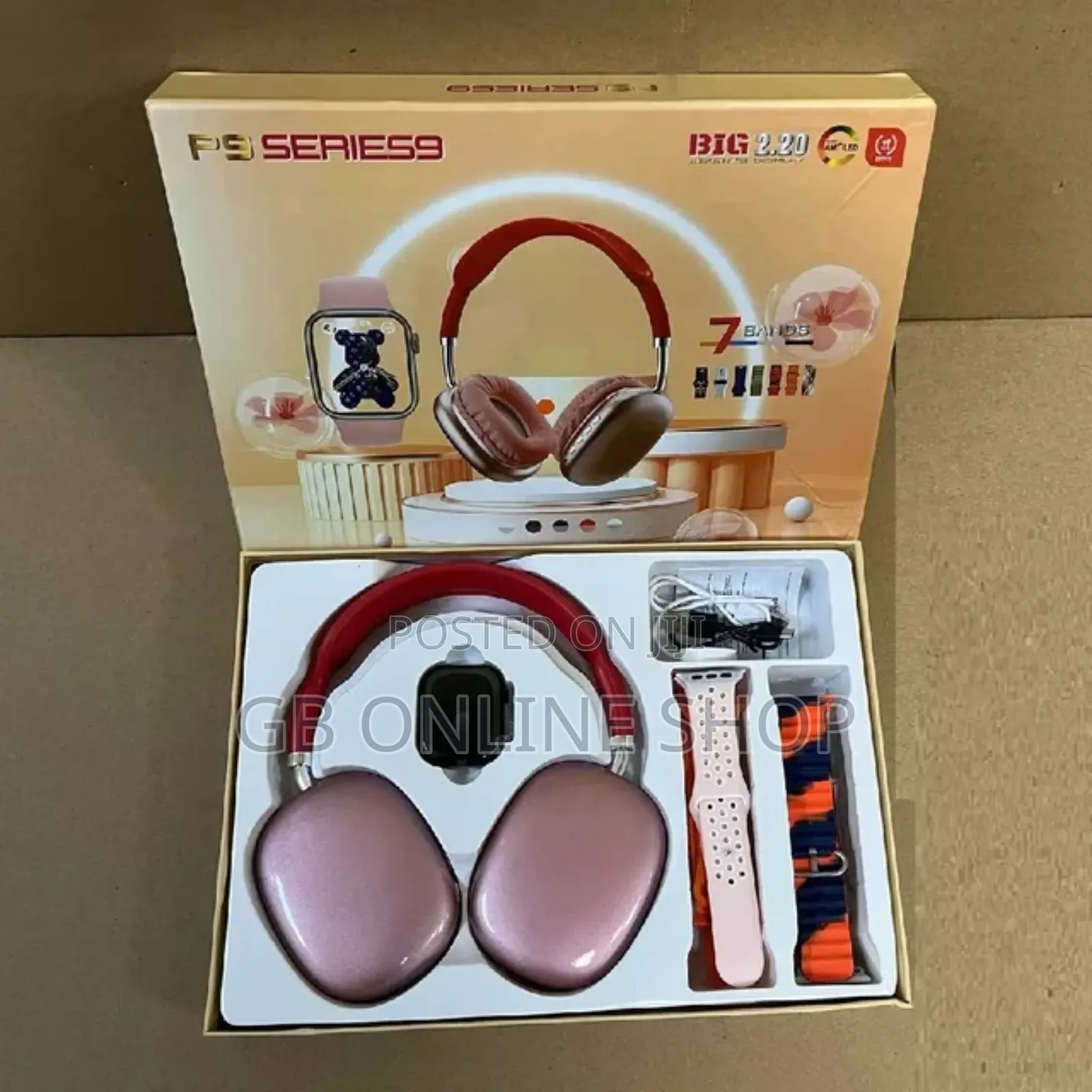 P9 Series 9 Smart Watch With Headphone 7 Free Strap