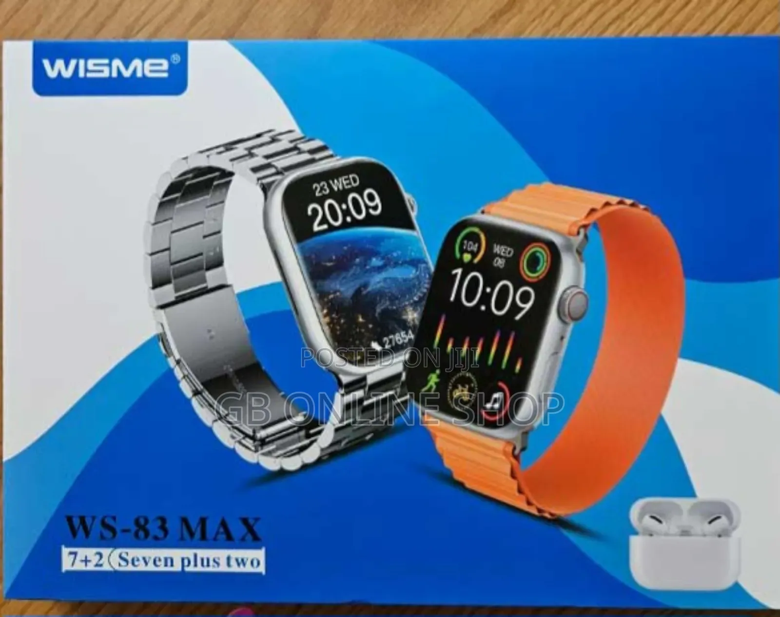 Wisme Ws-83 Max Smart Watch With Bluetooth Earbus