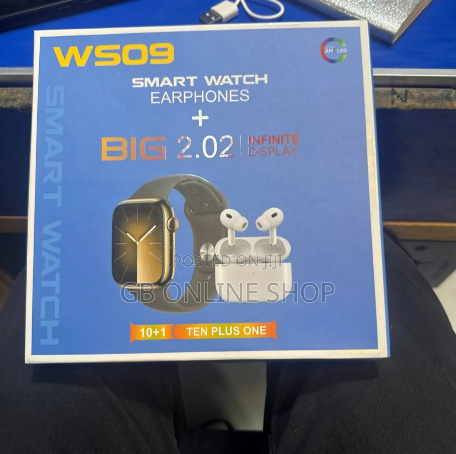 Ws09 Smart Watch With Bluetooth Earbuds 10 Free Strap