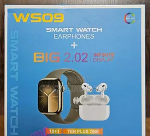 Ws09 Smart Watch With Bluetooth Earbuds 10 Free Strap