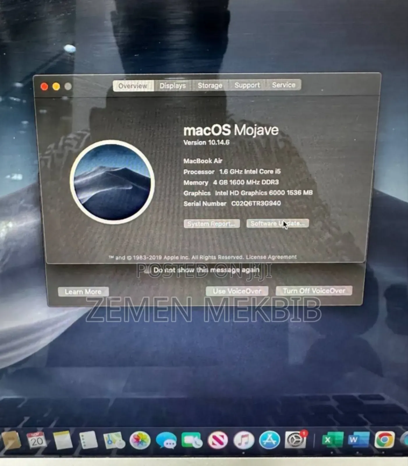 New Laptop Apple MacBook Air 2015 4GB Intel Core I5 SSD 128GB