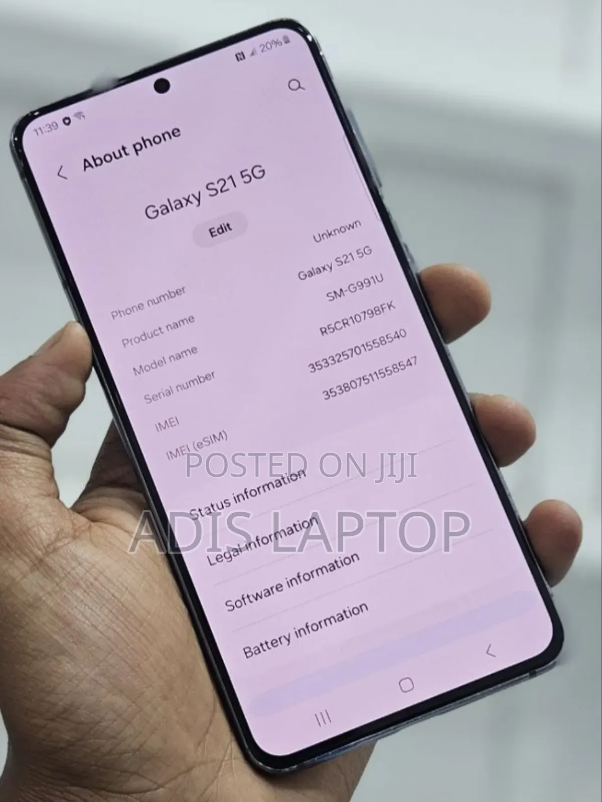 New Samsung Galaxy S21 5G 128 GB Black