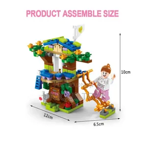 6-in-1 Tree House Building Block Toy, 152pcs, 7 Models