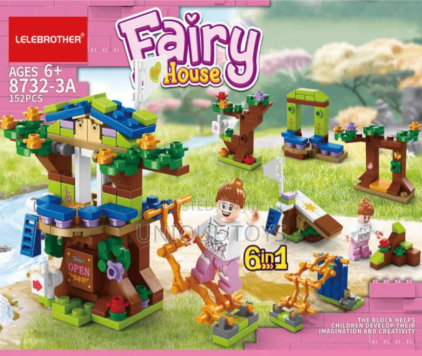 6-in-1 Tree House Building Block Toy, 152pcs, 7 Models