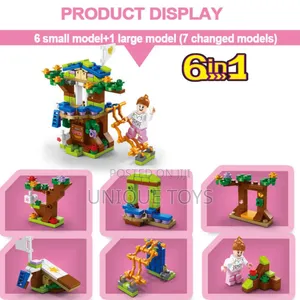 6-in-1 Tree House Building Block Toy, 152pcs, 7 Models